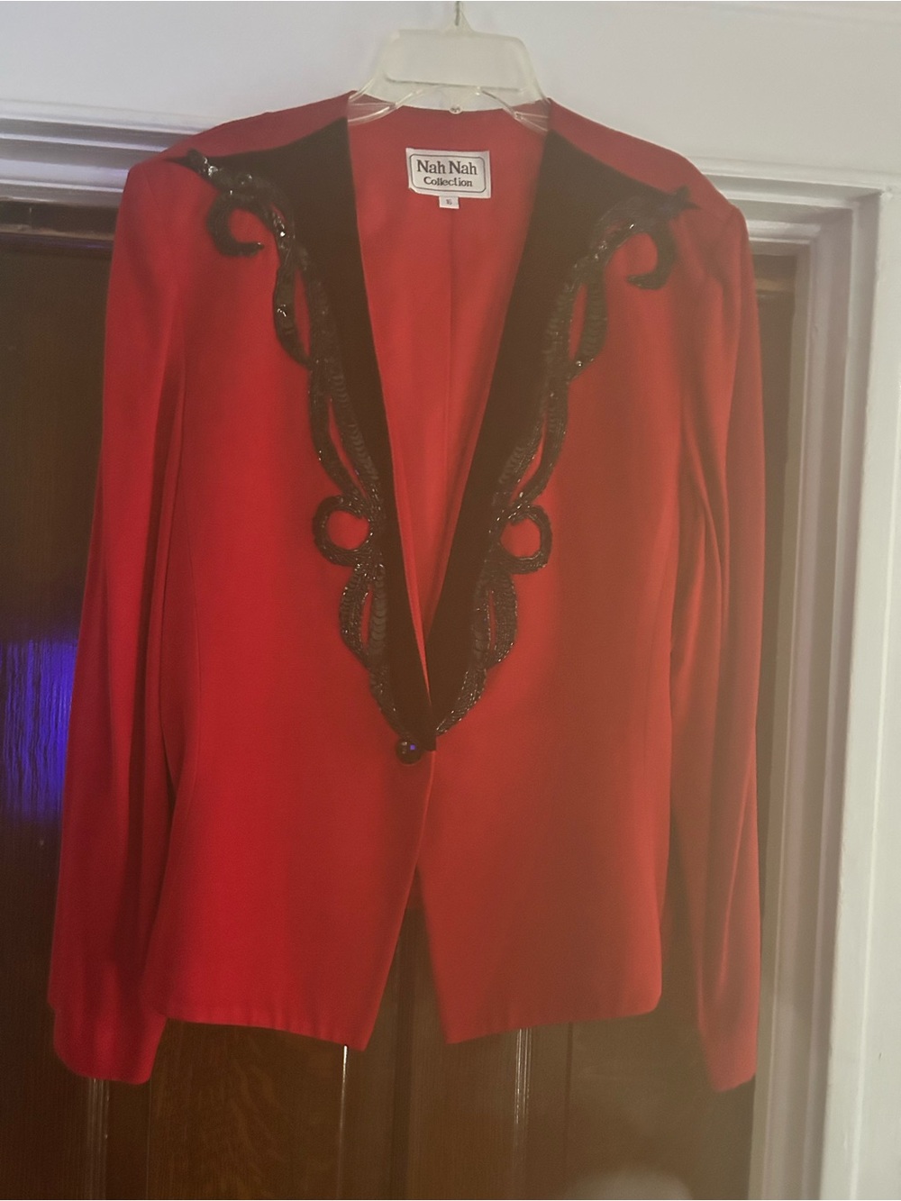 Nah Nah Collection Red Embellished Blazer